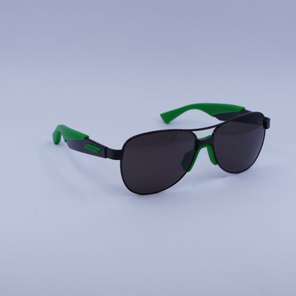 Bottega Veneta BV1231S 001 Sunglasses Black/Green Aviator Frame, Grey Lenses - Picture 4 of 11